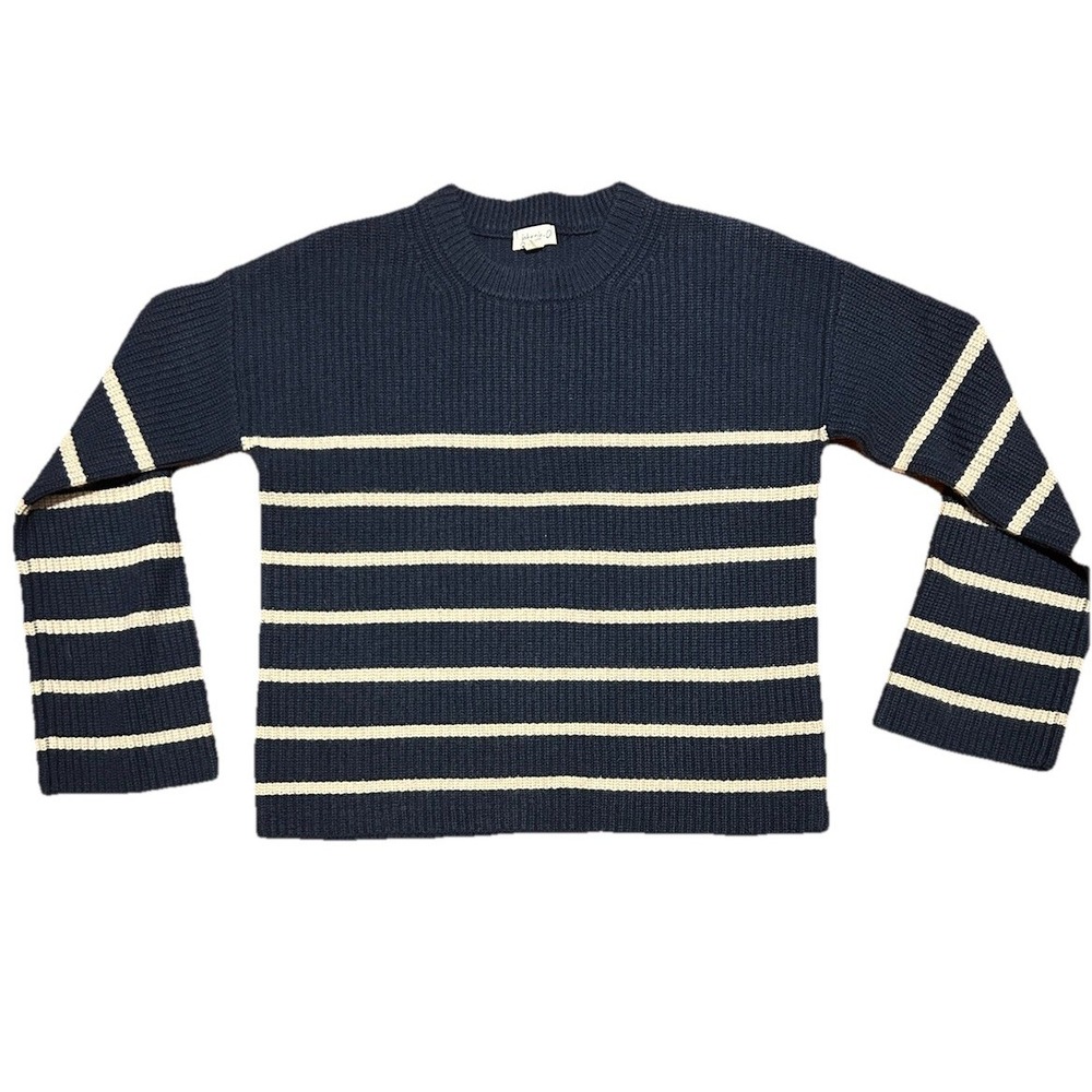 JOHNNIE-O Noelle Sweater Size 8 Wool Cashmere Blend Striped Nautical 2024